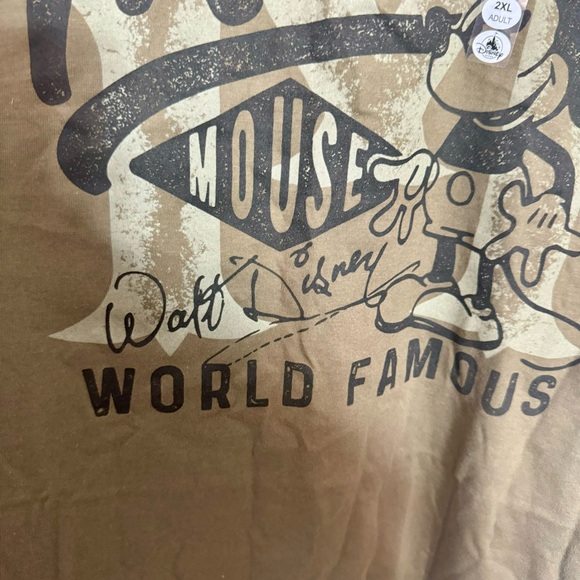 NWT. Disney Mickey Mouse tee. Size: 2XL. olive green t-shirt established 1928 - Picture 5 of 11